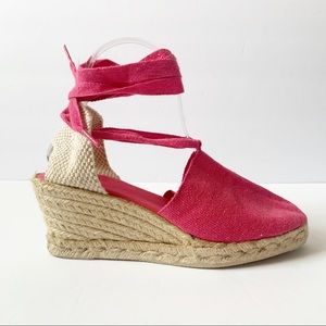 NWOT KOAH PARIS CANVAS WEDGE ESPADRILLE